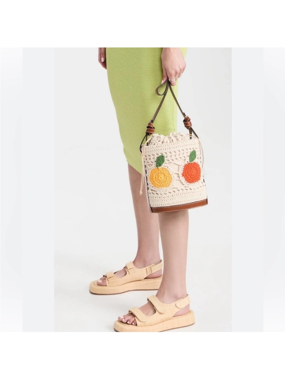 STAUD Anita Fruit Crochet Bucket Bag - Picture 2 of 13